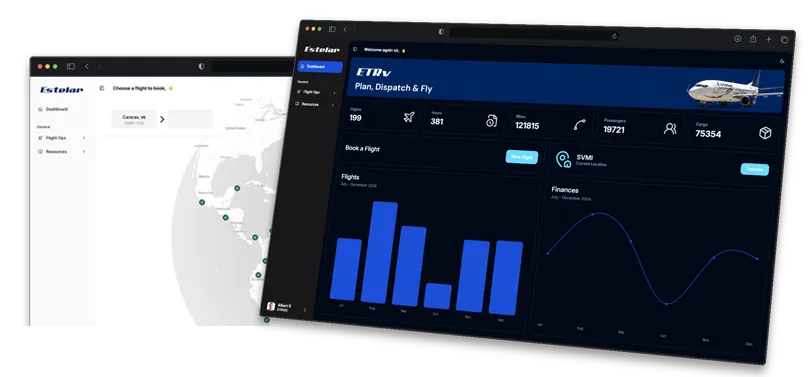 Estelar Virtual CrewCenter - Available Flights Map